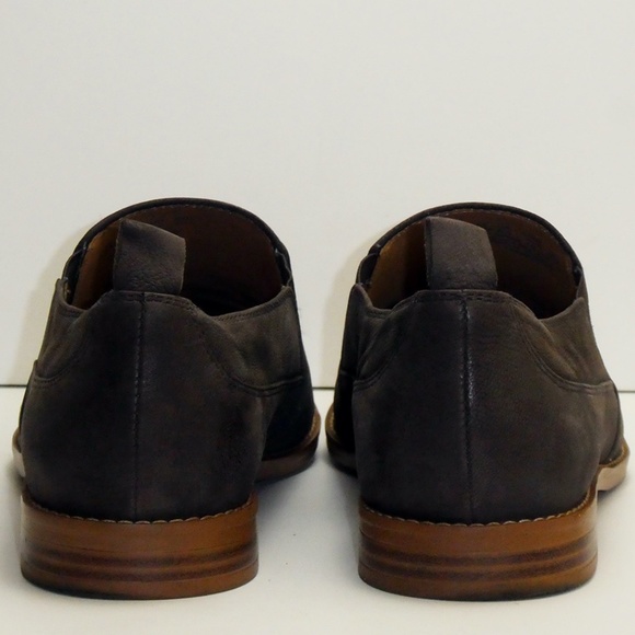 Franco Sarto Grey Leather Suede Loafer Flats - Picture 5 of 7